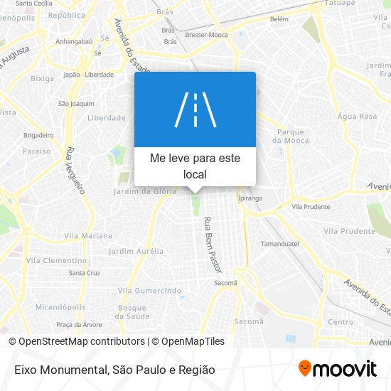 Eixo Monumental mapa