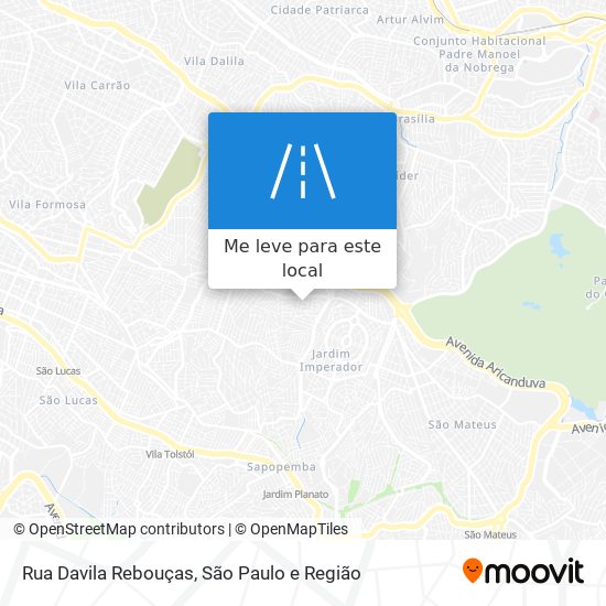 Rua Davila Rebouças mapa