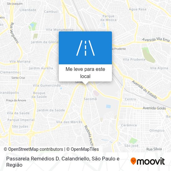 Passarela Remédios D. Calandriello mapa