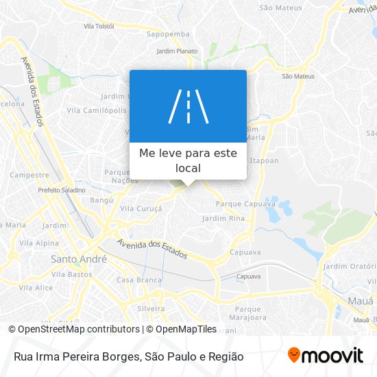 Rua Irma Pereira Borges mapa