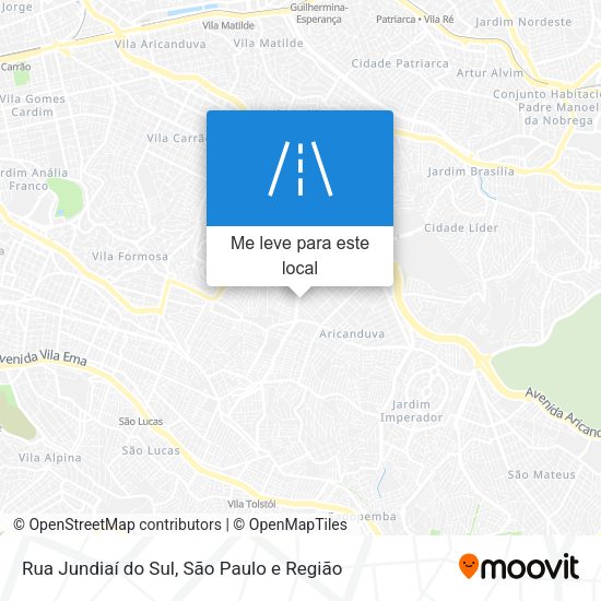 Rua Jundiaí do Sul mapa