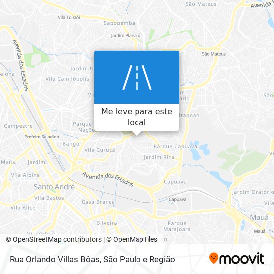 Rua Orlando Villas Bôas mapa
