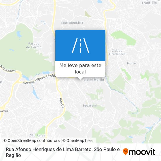 Rua Afonso Henriques de Lima Barreto mapa