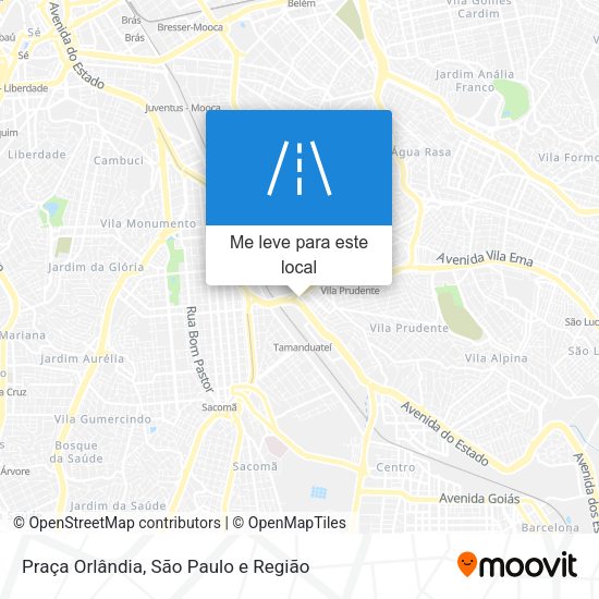 Praça Orlândia mapa