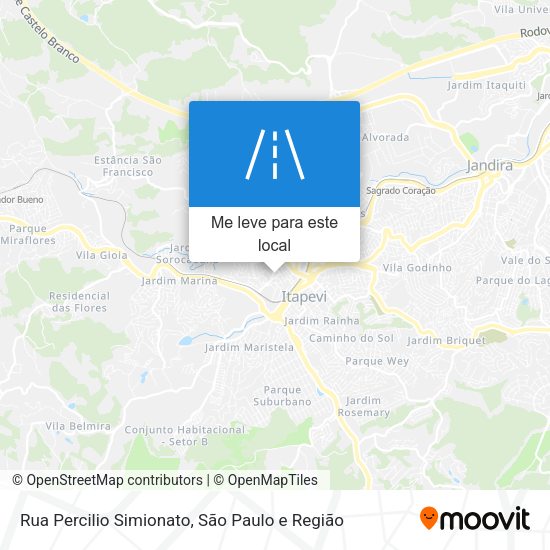 Rua Percilio Simionato mapa