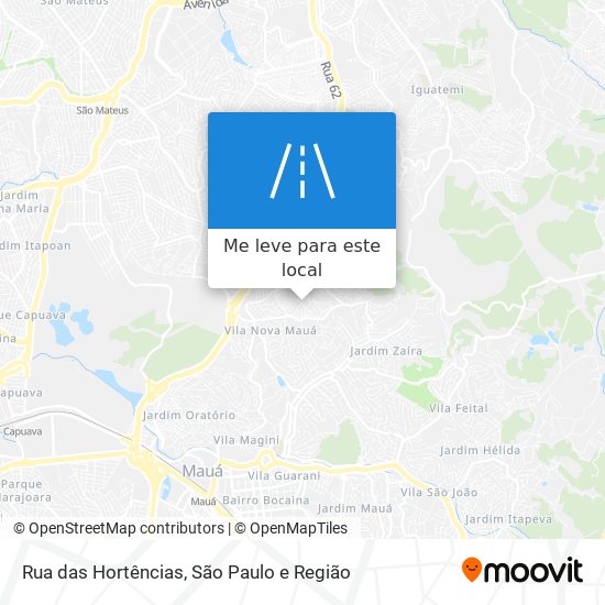 Rua das Hortências mapa