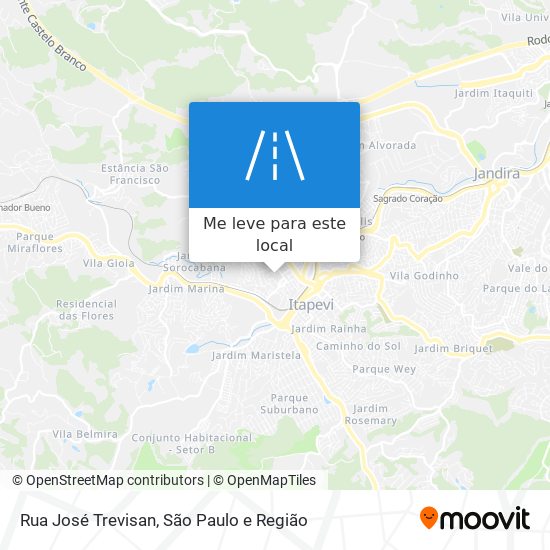 Rua José Trevisan mapa