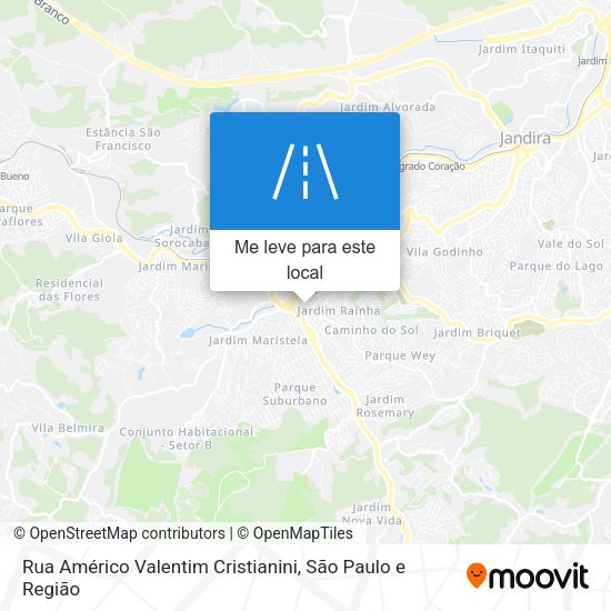 Rua Américo Valentim Cristianini mapa