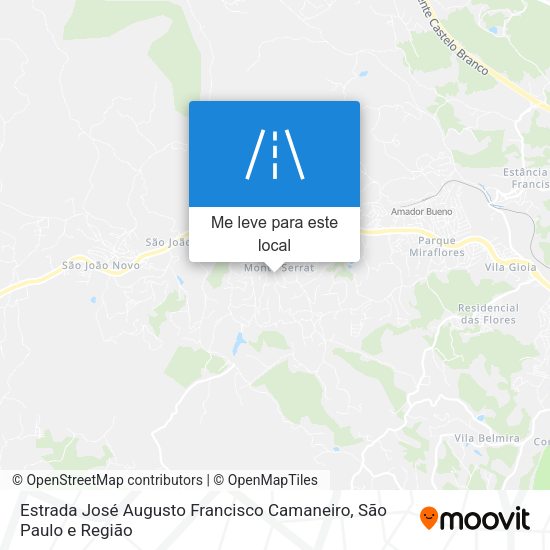 Estrada José Augusto Francisco Camaneiro mapa