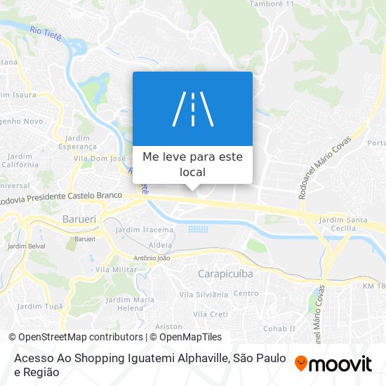 Acesso Ao Shopping Iguatemi Alphaville mapa