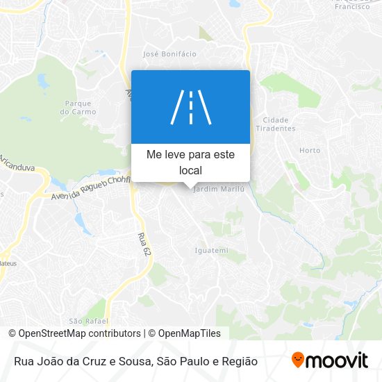 Rua João da Cruz e Sousa mapa