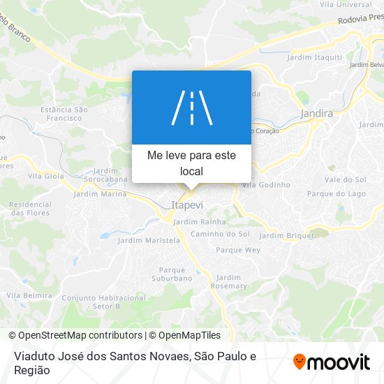 Viaduto José dos Santos Novaes mapa