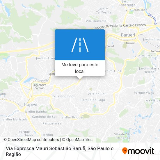 Via Expressa Mauri Sebastião Barufi mapa