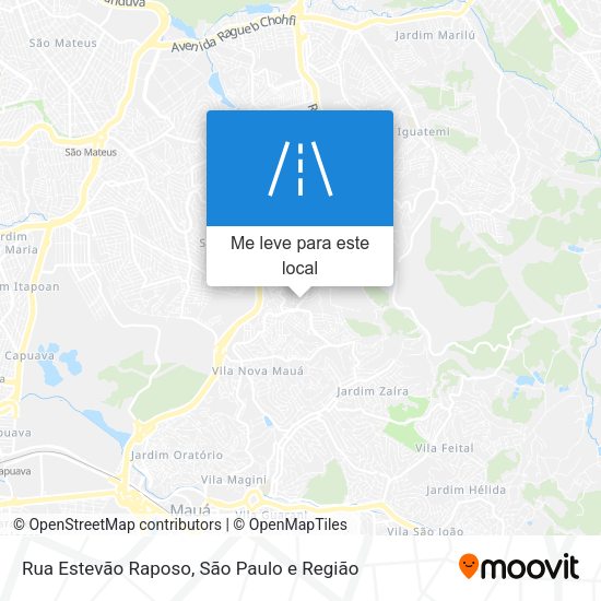 Rua Estevão Raposo mapa
