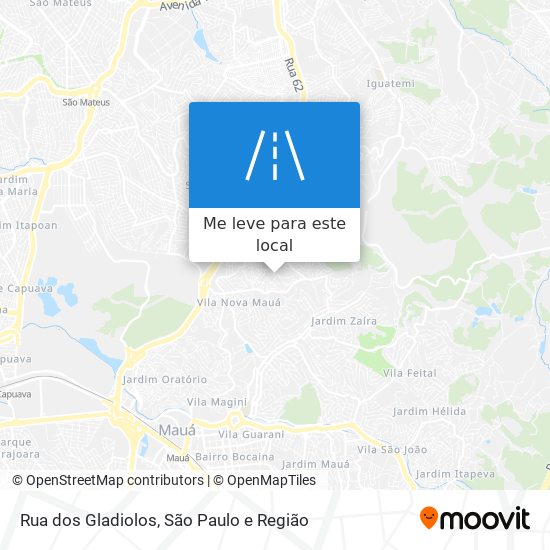 Rua dos Gladiolos mapa