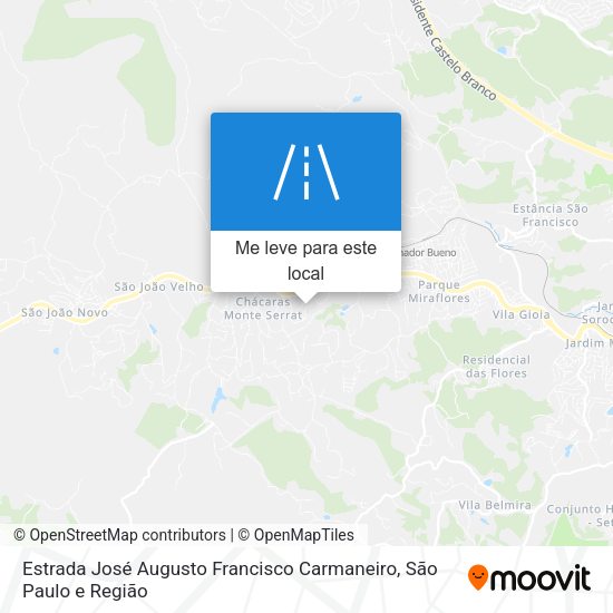 Estrada José Augusto Francisco Carmaneiro mapa