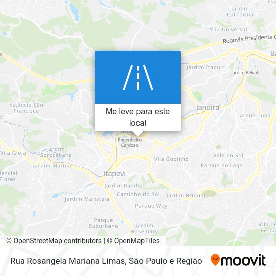 Rua Rosangela Mariana Limas mapa
