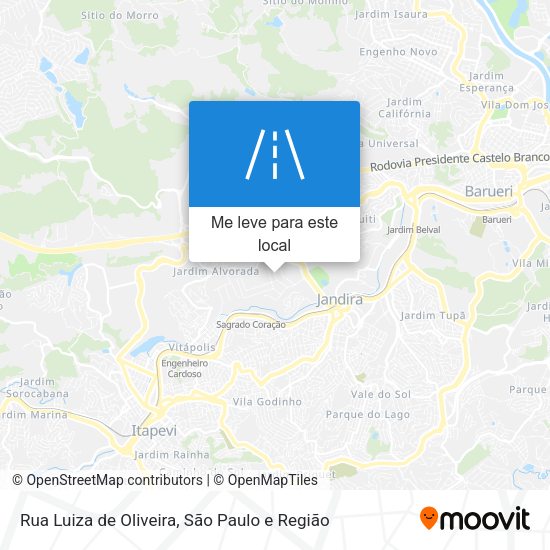 Rua Luiza de Oliveira mapa