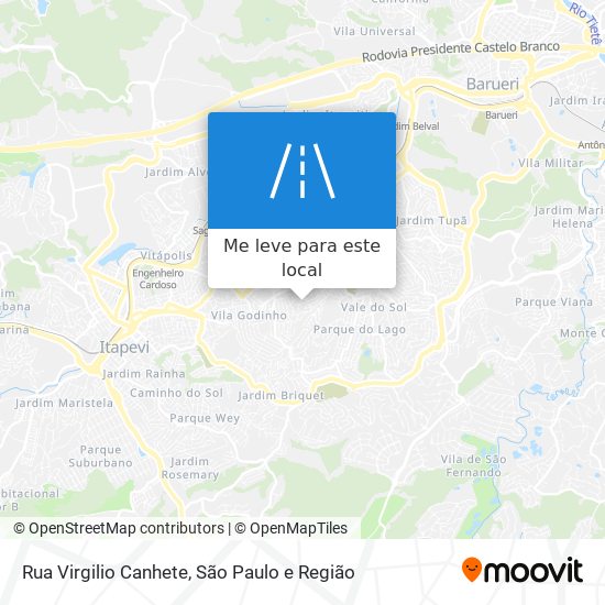 Rua Virgilio Canhete mapa