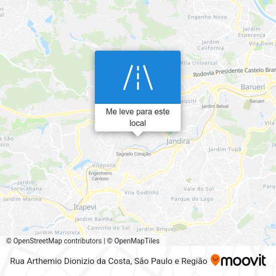 Rua Arthemio Dionizio da Costa mapa