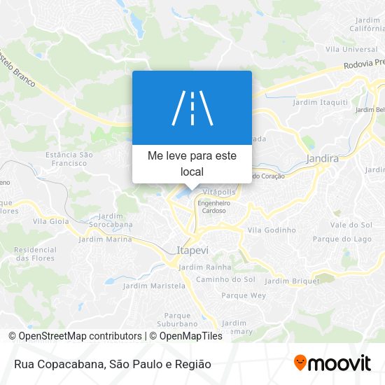 Rua Copacabana mapa