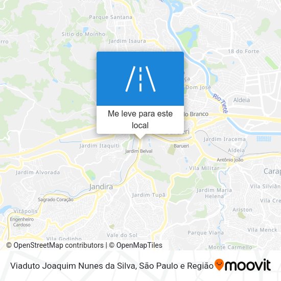 Viaduto Joaquim Nunes da Silva mapa