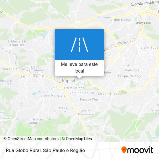 Rua Globo Rural mapa