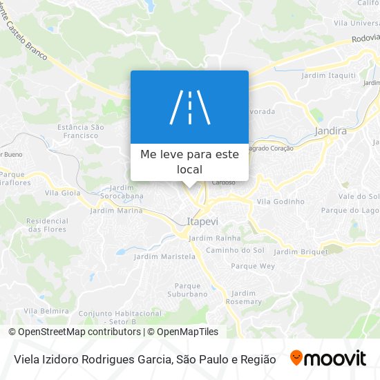 Viela Izidoro Rodrigues Garcia mapa