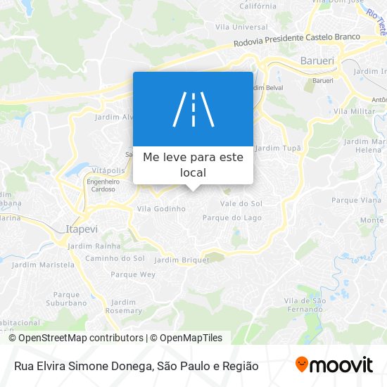 Rua Elvira Simone Donega mapa