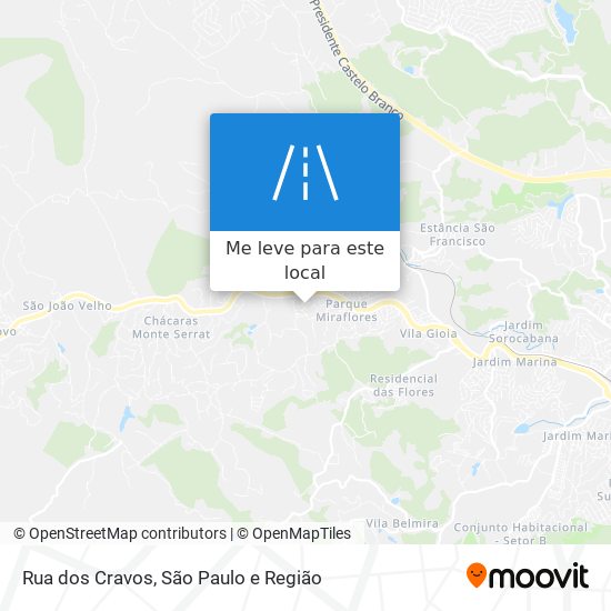 Rua dos Cravos mapa