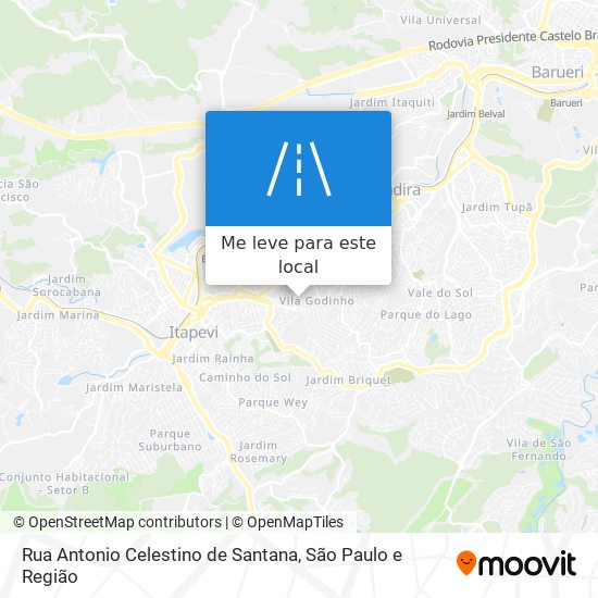 Rua Antonio Celestino de Santana mapa