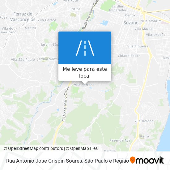 Rua Antônio Jose Crispin Soares mapa