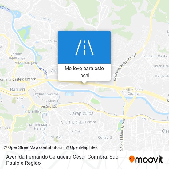 Avenida Fernando Cerqueira César Coimbra mapa