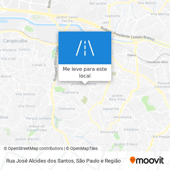 Rua José Alcides dos Santos mapa