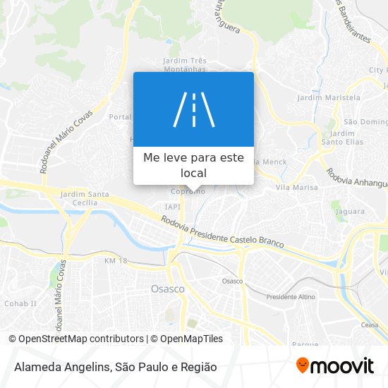 Alameda Angelins mapa