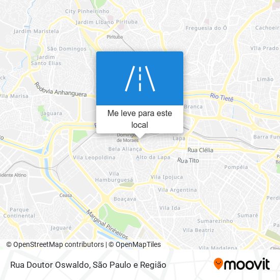 Rua Doutor Oswaldo mapa