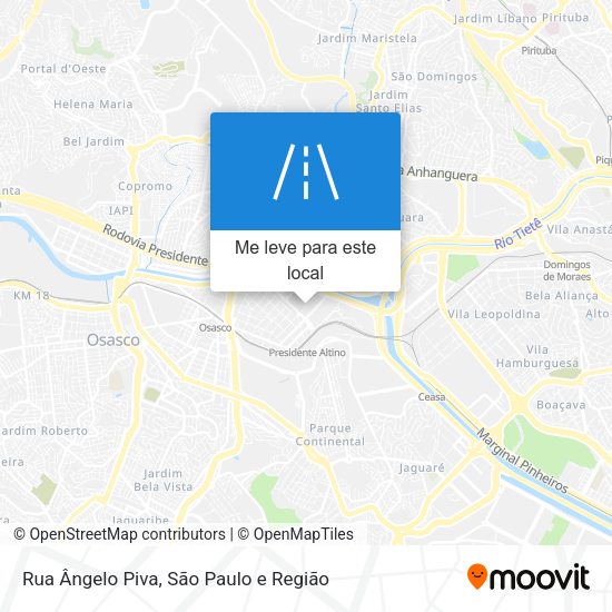 Rua Ângelo Piva mapa