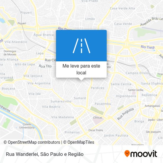 Rua Wanderlei mapa