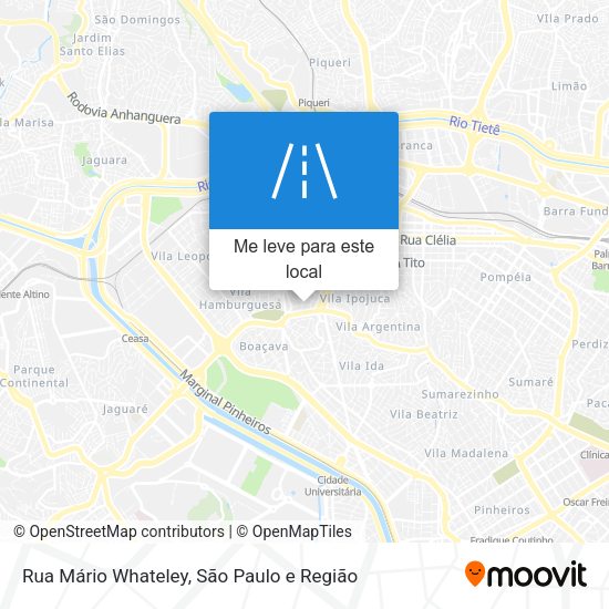 Rua Mário Whateley mapa