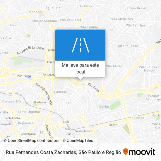 Rua Fernandes Costa Zacharias mapa
