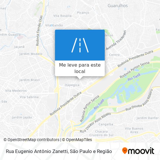 Rua Eugenio Antônio Zanetti mapa