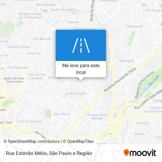 Rua Estevão Mélio mapa