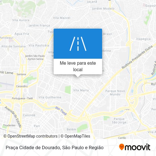 Praça Cidade de Dourado mapa