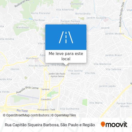 Rua Capitão Siqueira Barbosa mapa