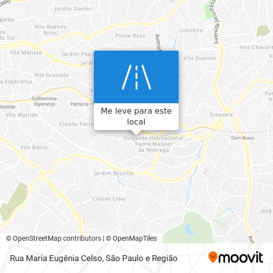 Rua Maria Eugênia Celso mapa