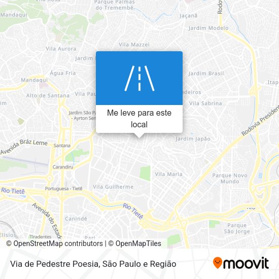 Via de Pedestre Poesia mapa