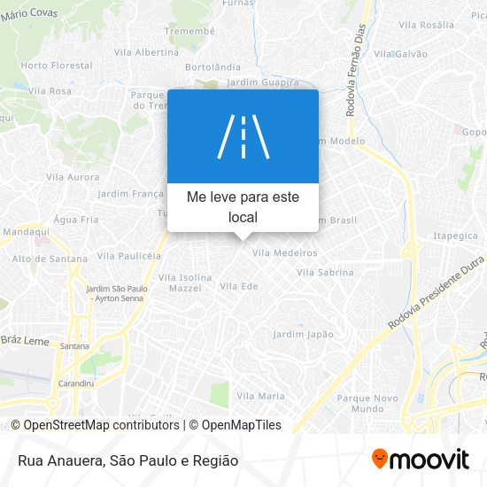 Rua Anauera mapa