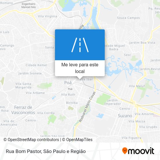 Rua Bom Pastor mapa