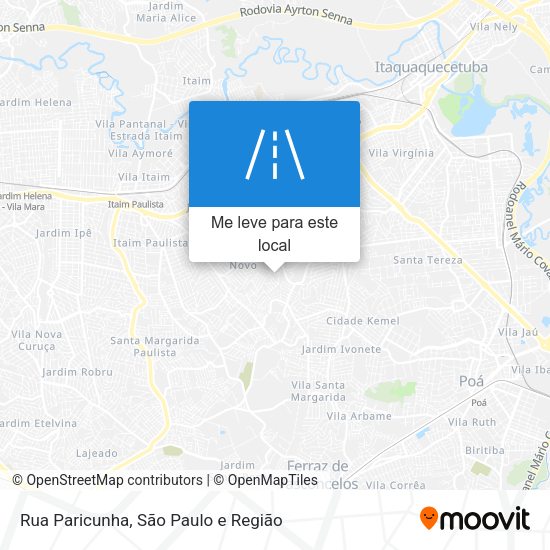 Rua Paricunha mapa