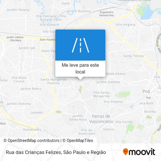 Rua das Crianças Felizes mapa